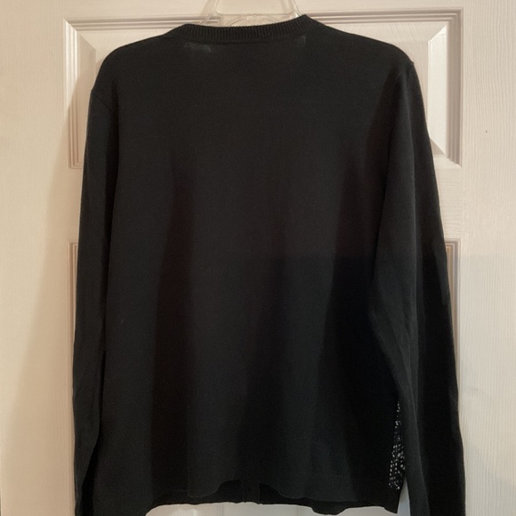 Doncaster Collection Mixed Media Cardigan, Cotton/Cashmere/Silk, Large - Picture 5 of 6